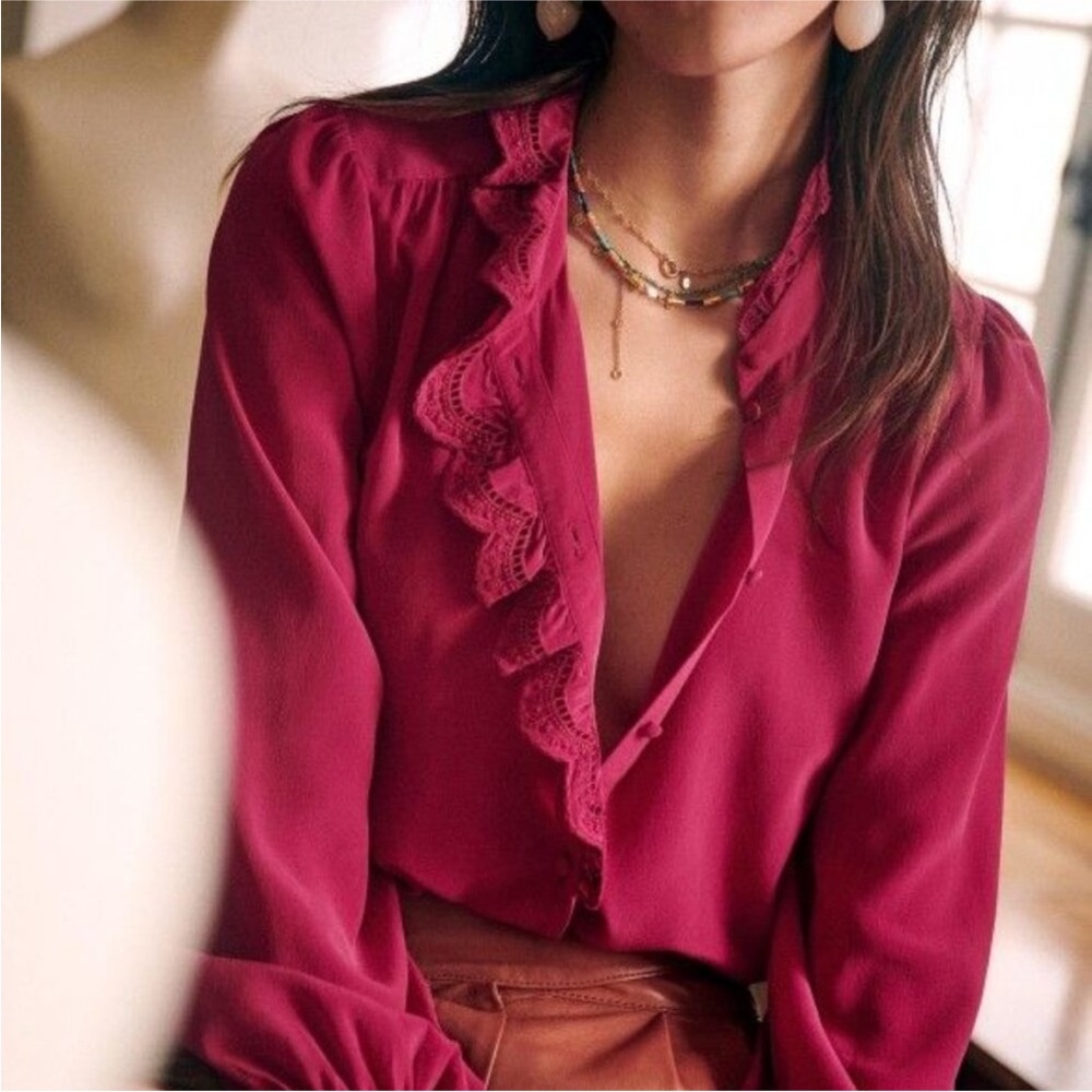 Sezane Chlo Shirt - Bougainvillea